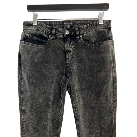 Eileen Fisher Velvet Finish Jeans Pant Trouser Silver Charcoal Soft - 6 - Picture 2 of 5